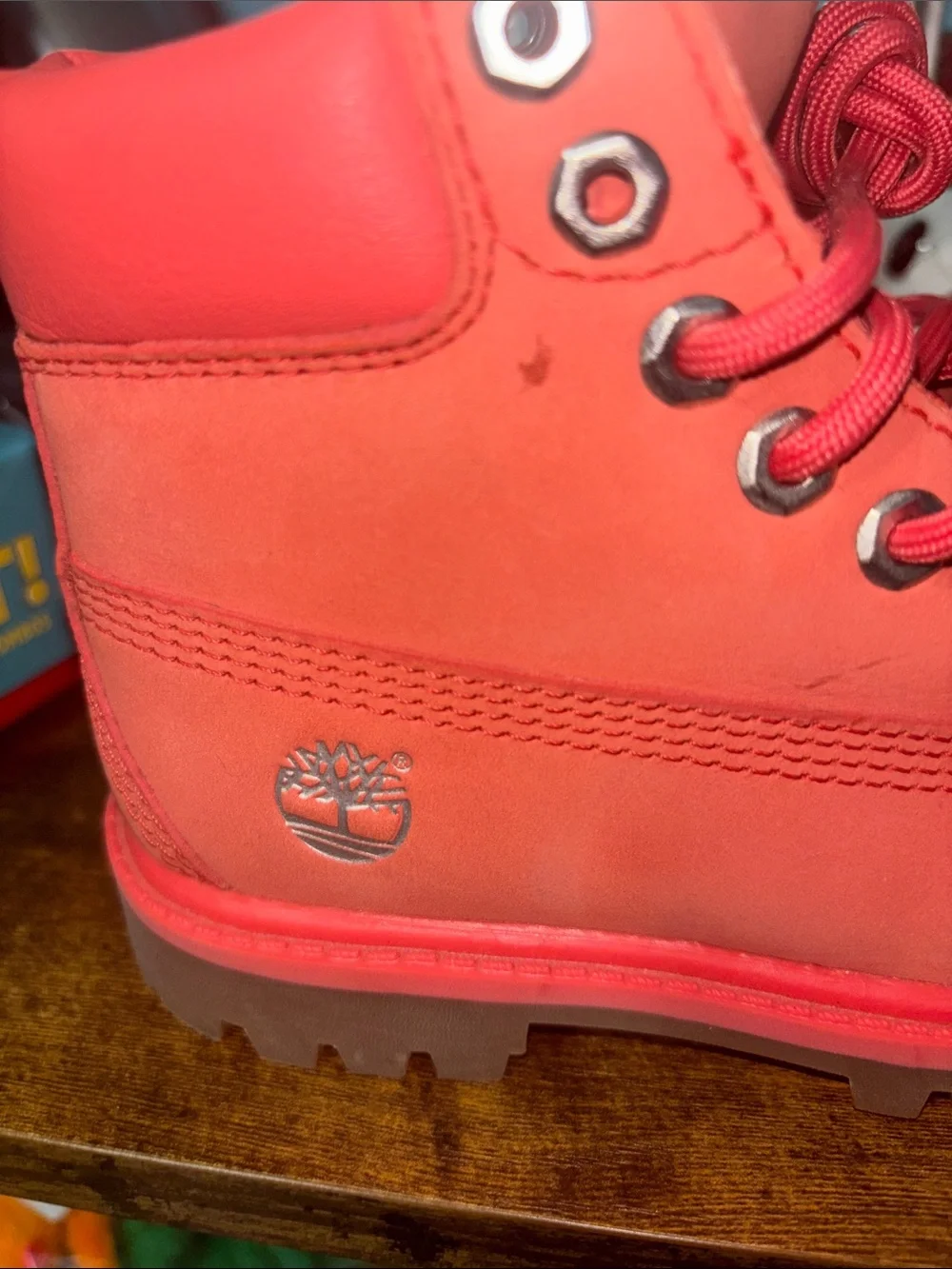 Girls coral Lace-Up timberland Boots